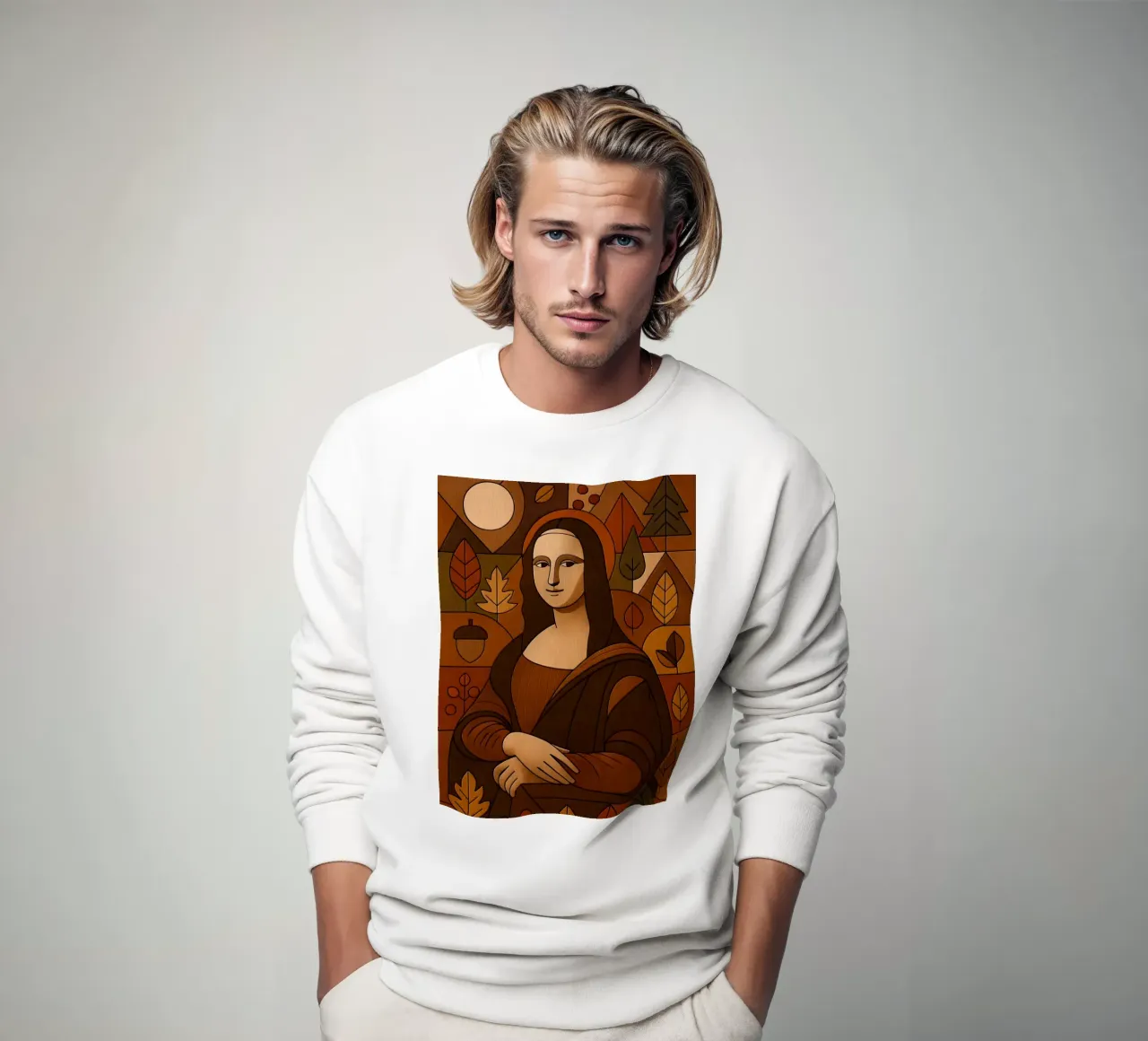 Mona Lisa Wood Effect felpa da ARTOMATIC