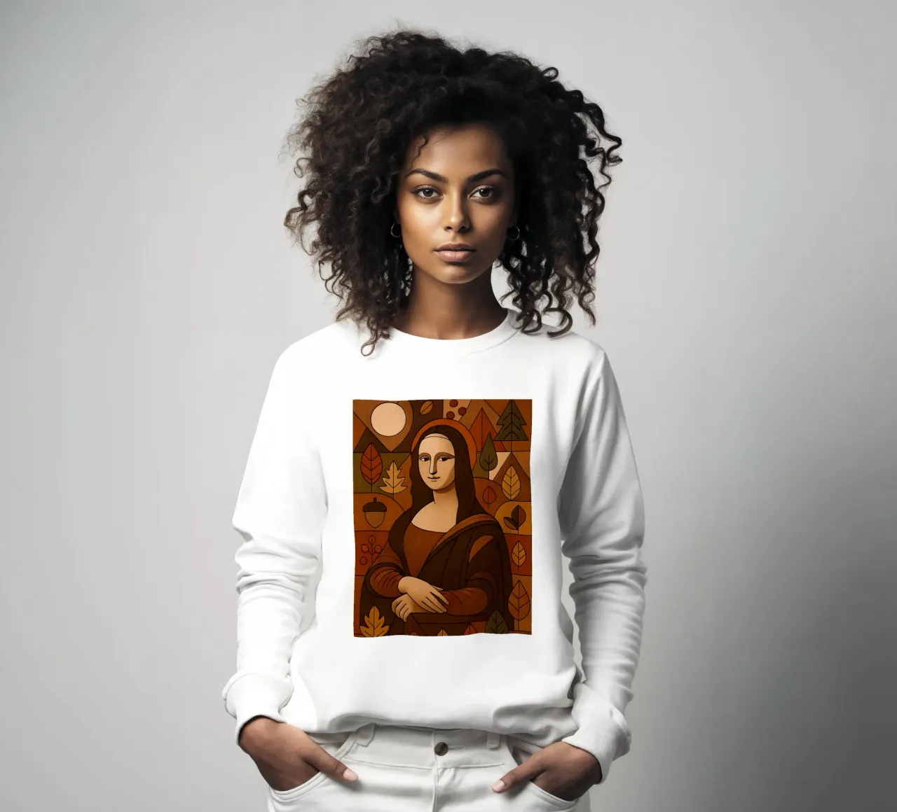 Mona Lisa Wood Effect felpa da ARTOMATIC