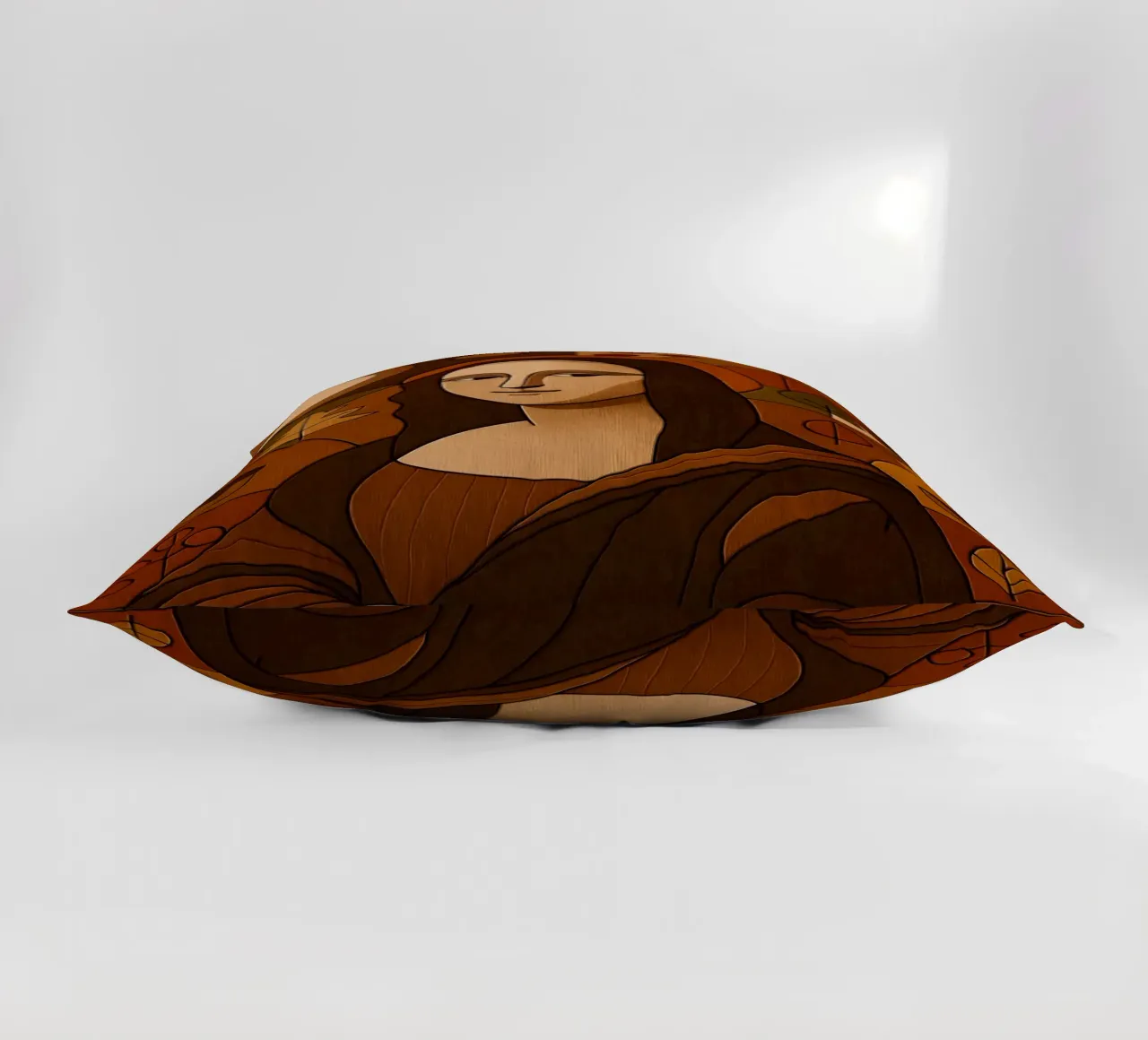 Mona Lisa Wood Effect cuscino da ARTOMATIC