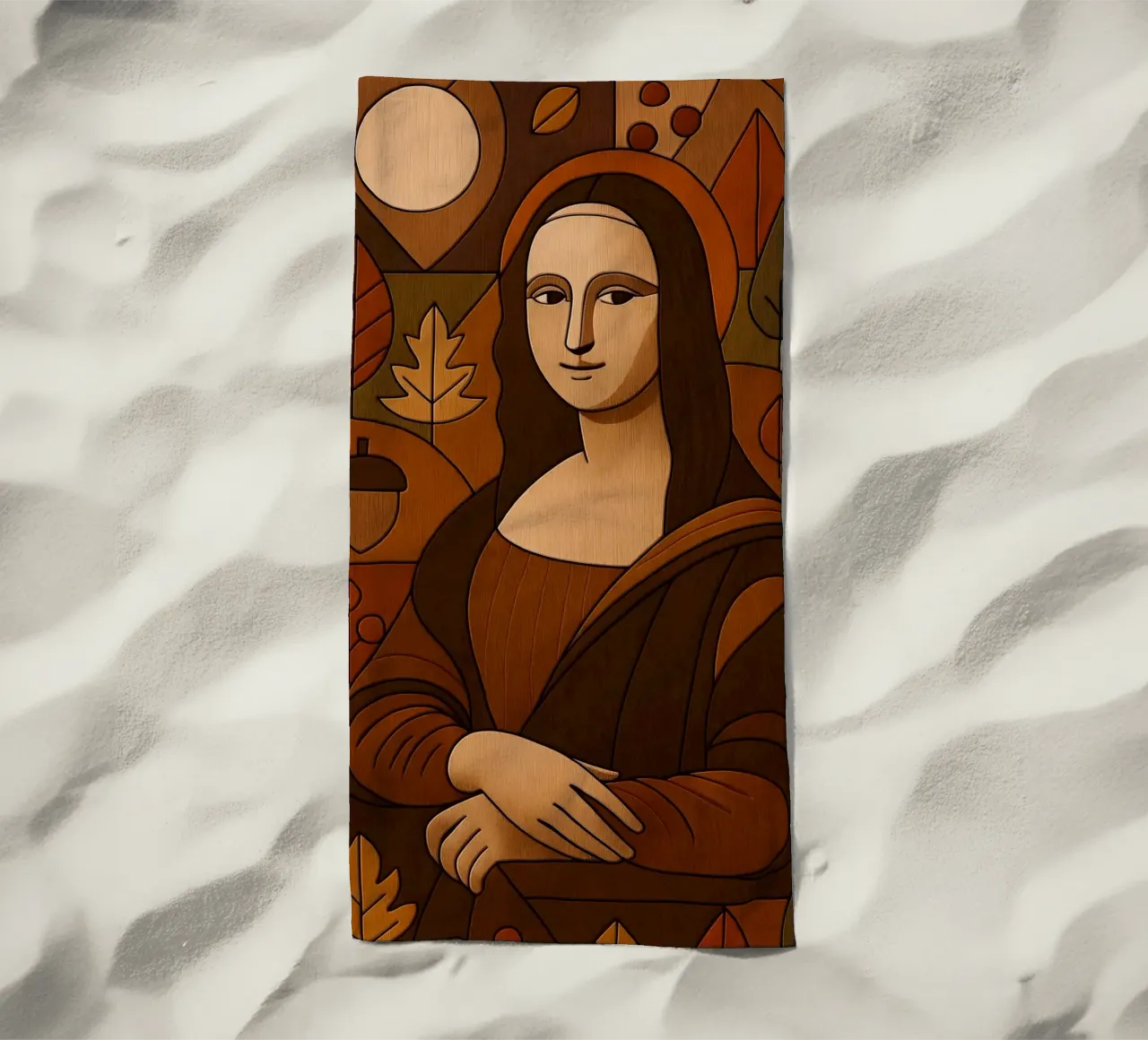 Mona Lisa Wood Effect telo mare da ARTOMATIC
