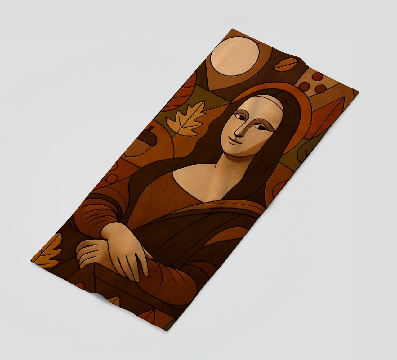 Mona Lisa Wood Effect telo mare da ARTOMATIC