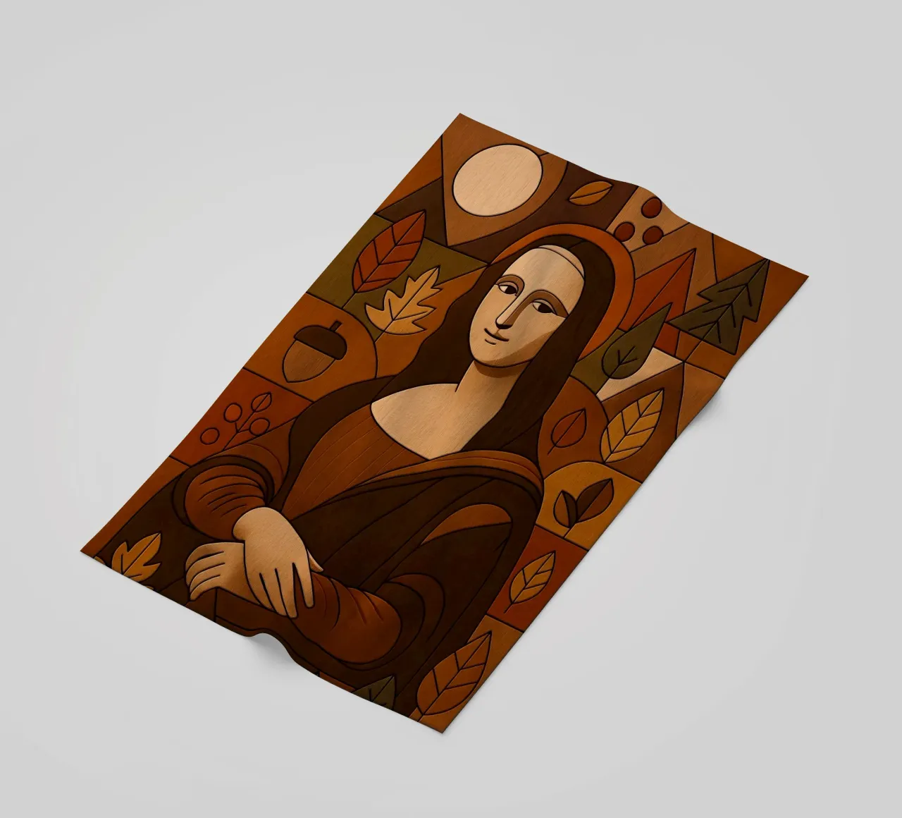 Mona Lisa Wood Effect telo mare da ARTOMATIC