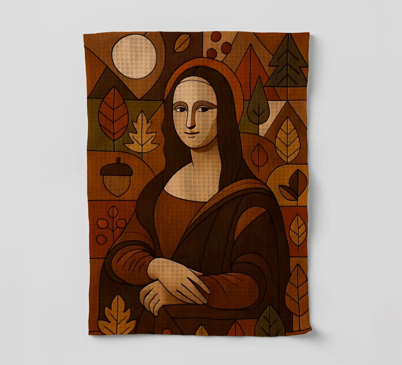 Mona Lisa Wood Effect canovaccio da cucina da ARTOMATIC