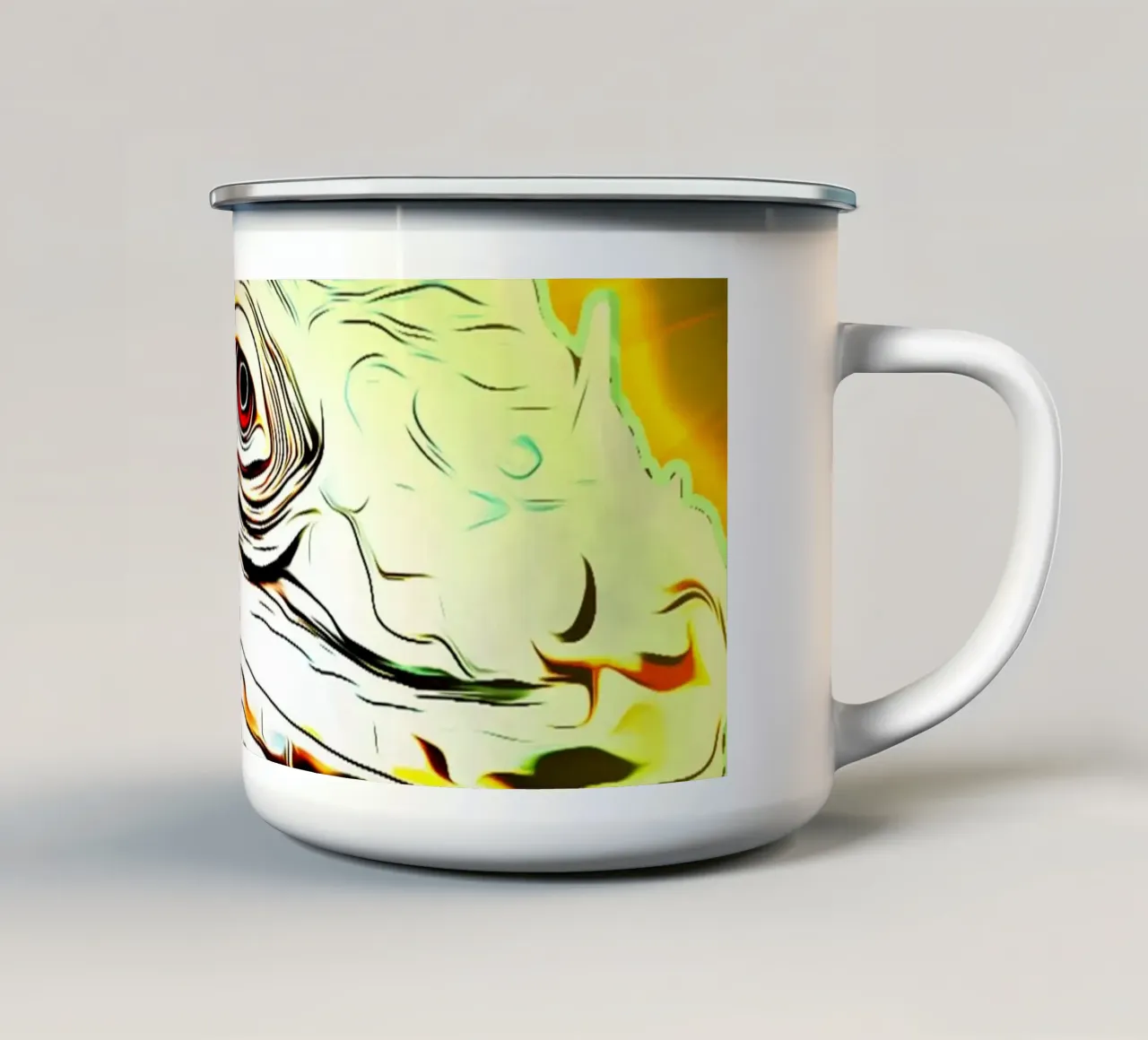 1001 Iguana art tazza in smalto da trinara1001