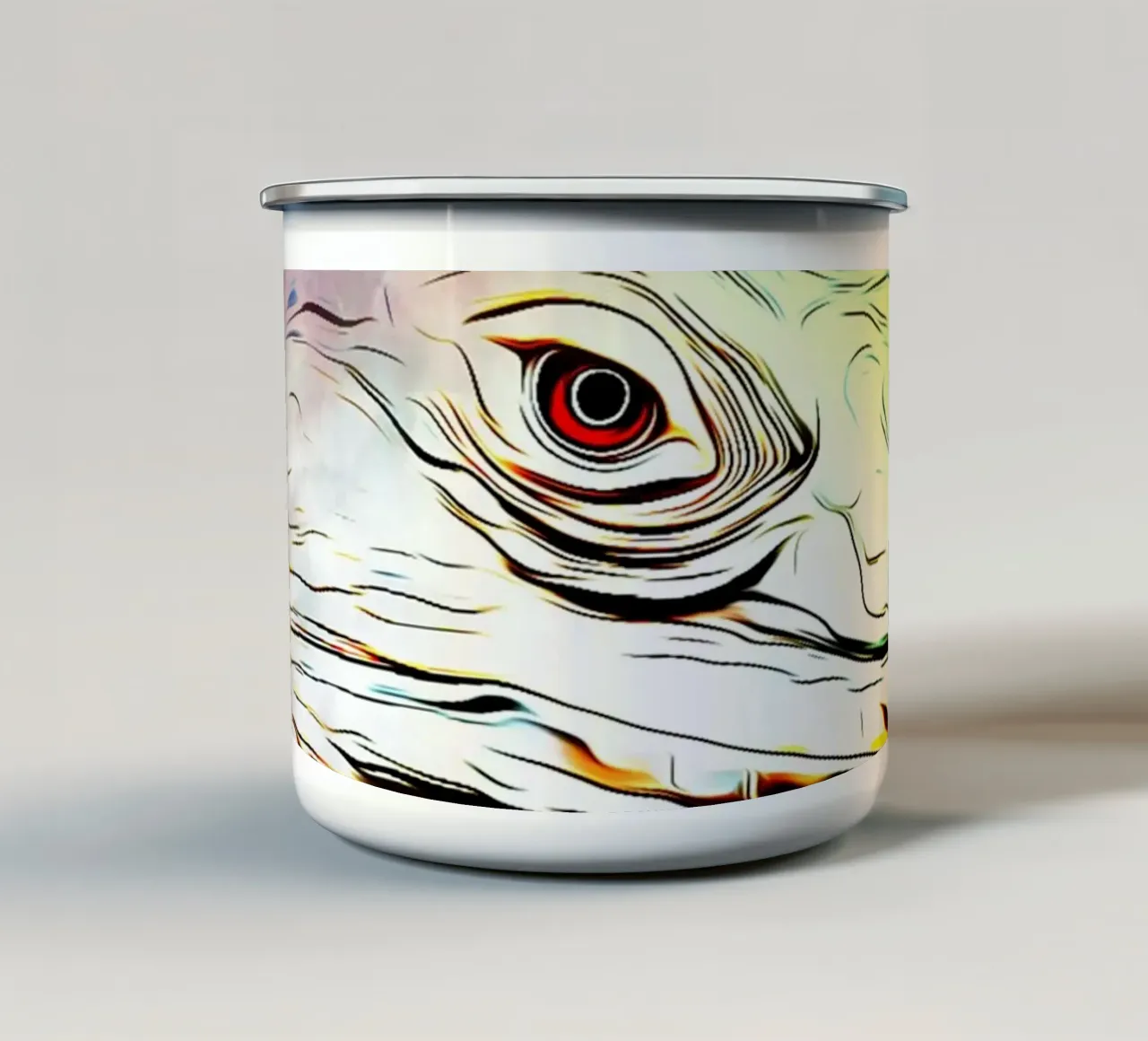 1001 Iguana art tazza in smalto da trinara1001