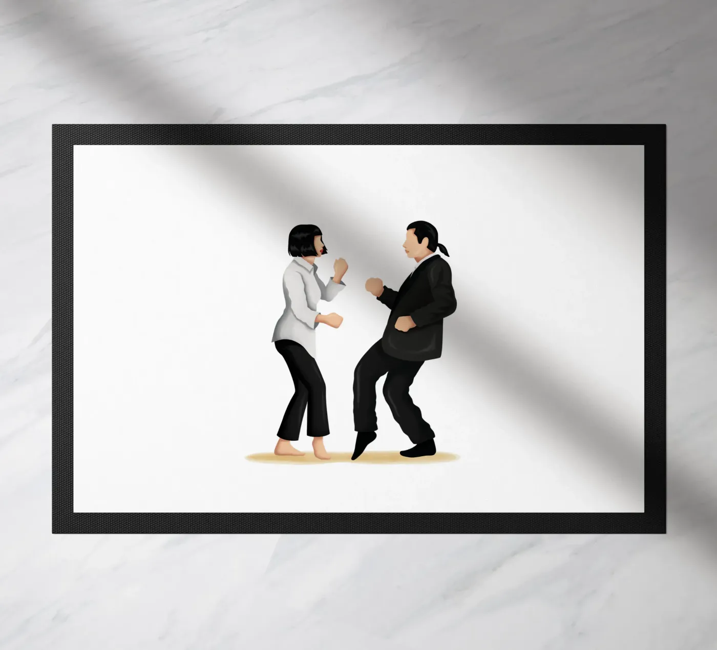 Pulp Fiction doormat by Nour Tohme