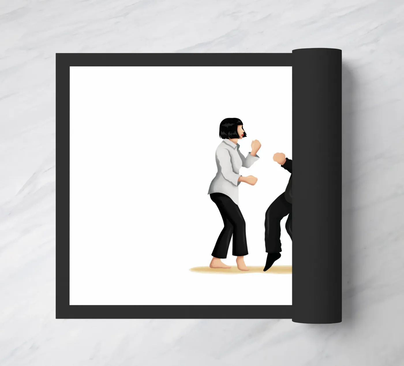 Pulp Fiction doormat by Nour Tohme