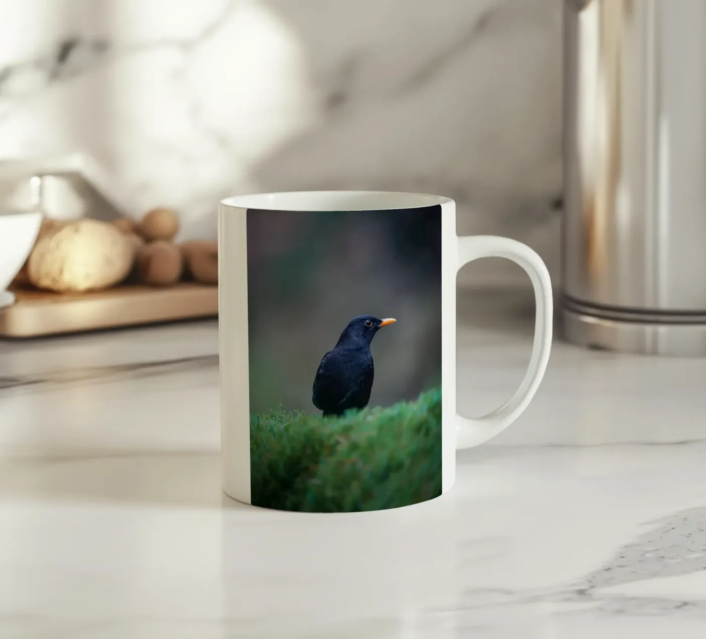 Blackbird ceramic mug by Tom's Wildlife