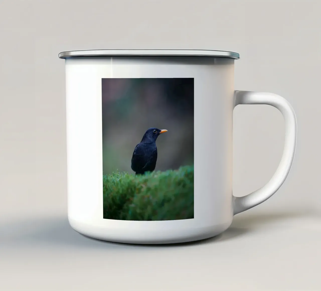 Merlo tazza in smalto da Tom's Wildlife