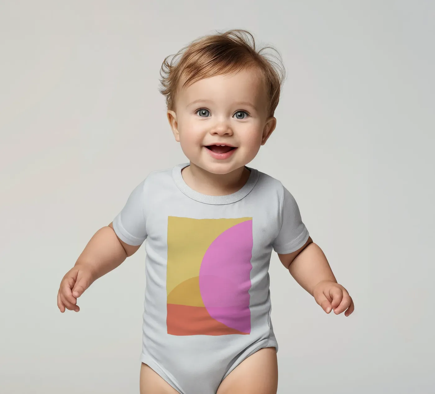 Affinity short-sleeve baby romper by Rose Beck Art