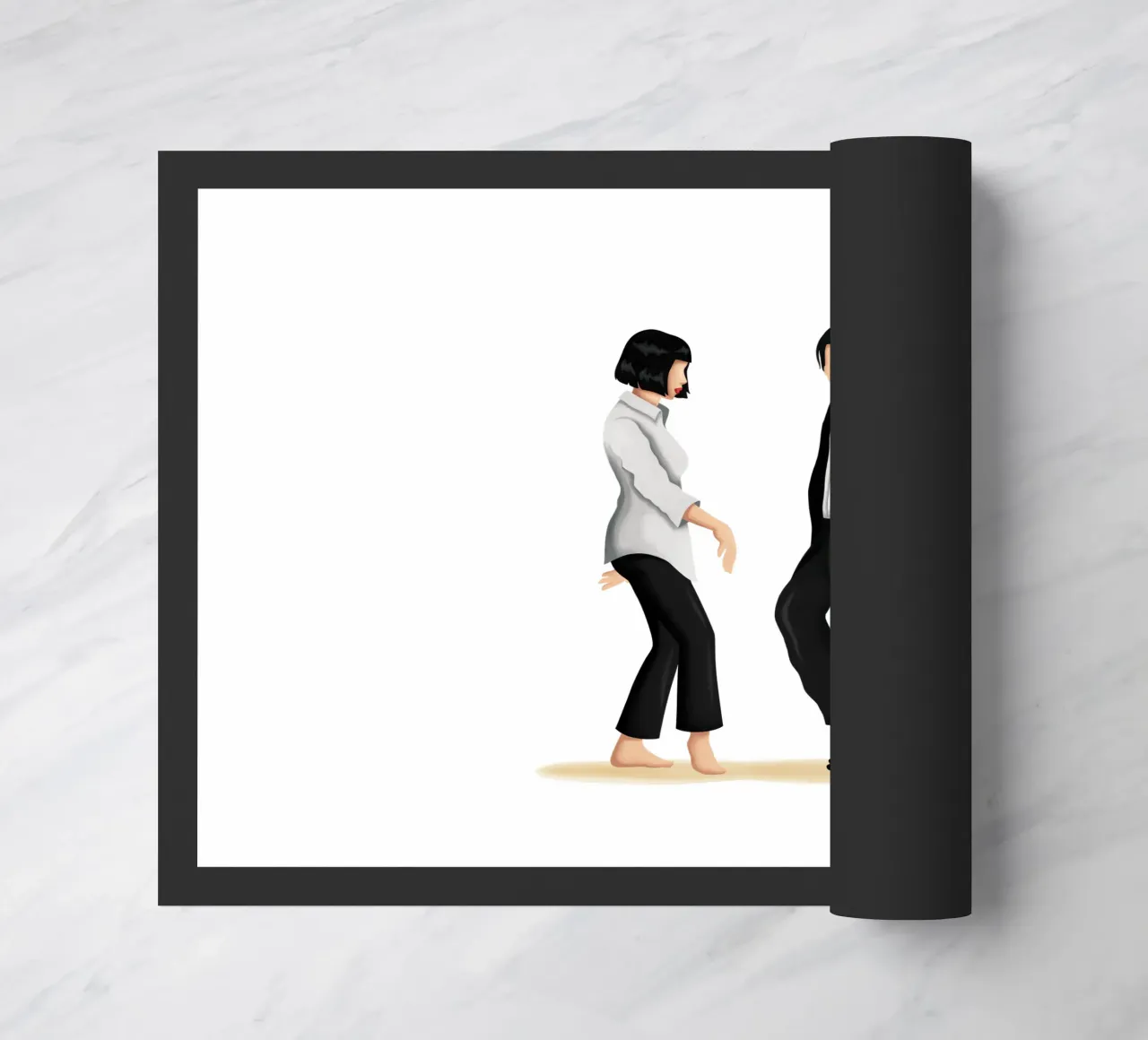 Pulp Fiction doormat by Nour Tohme