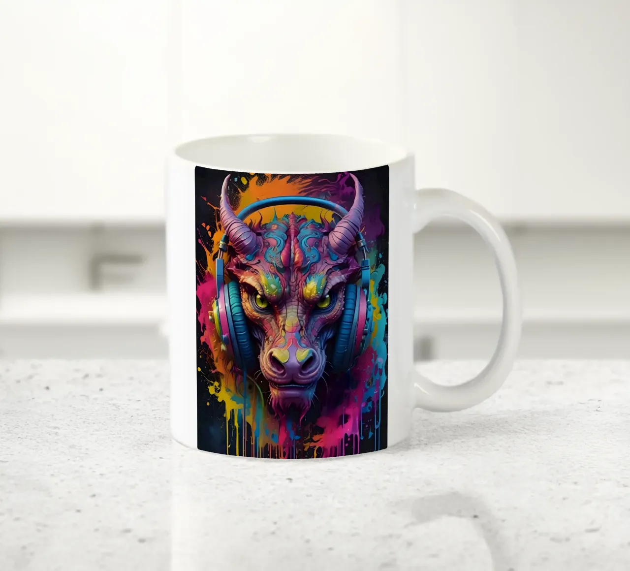 Drago melomane tazza in ceramica da MakArena