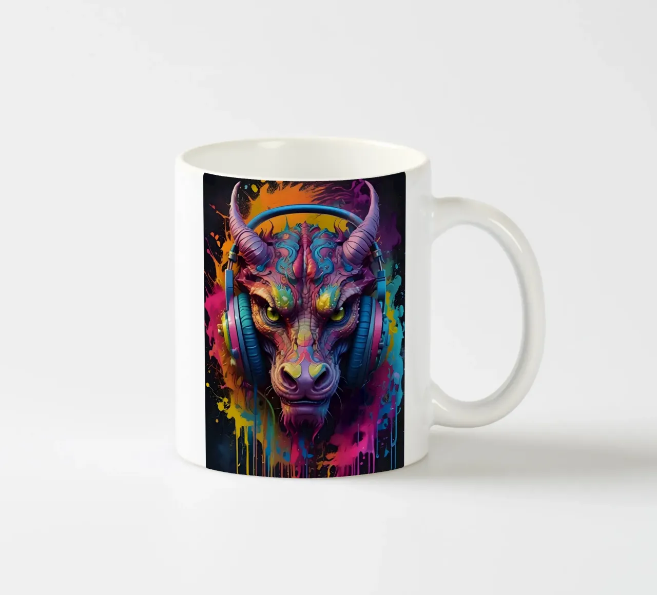 Drago melomane tazza in ceramica da MakArena
