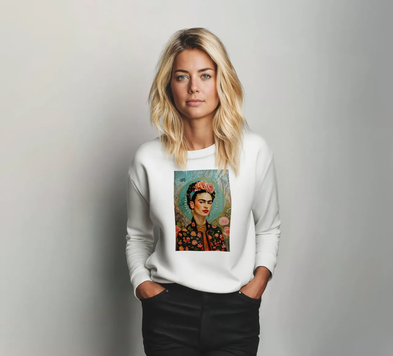 Frida Autoportrait des couleurs sweat de Carinaprint