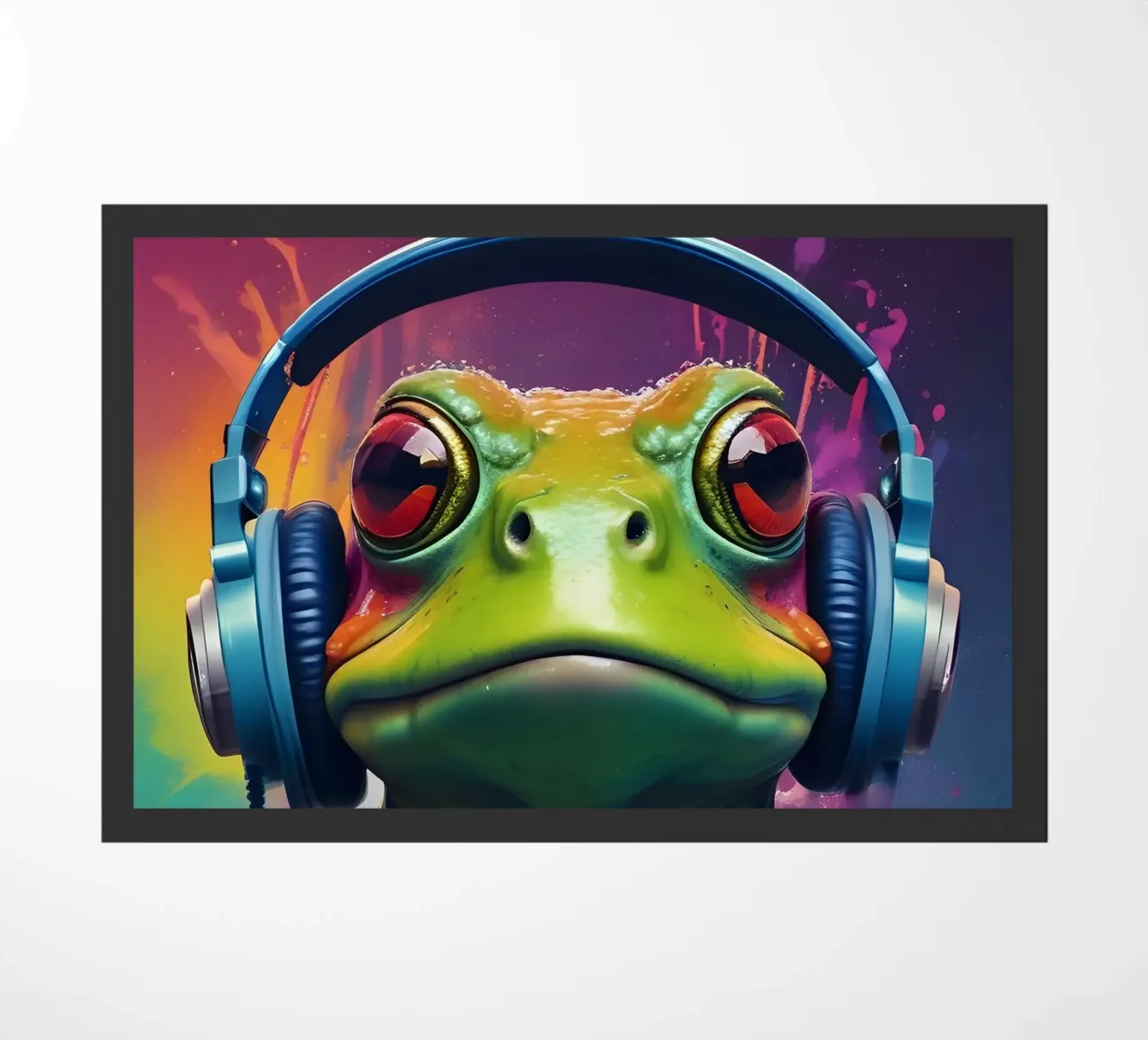 Frog meloman doormat by MakArena