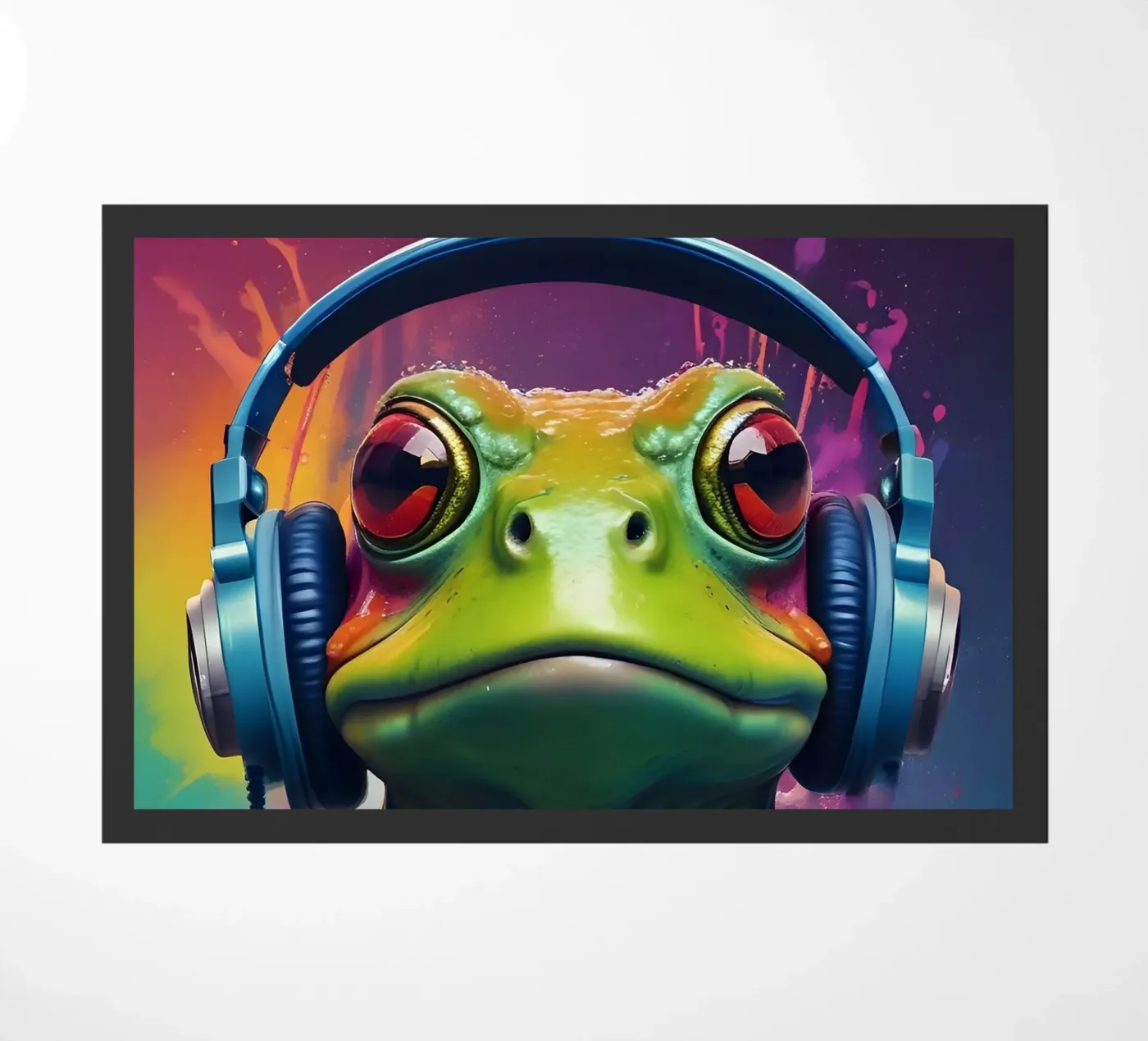 Frog meloman doormat by MakArena