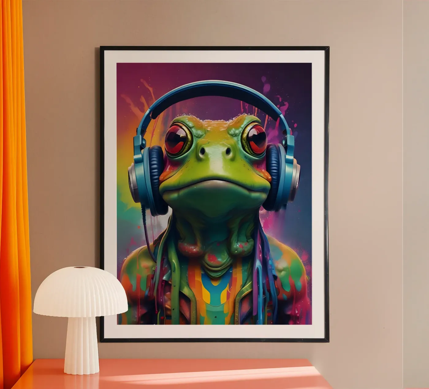 Frog meloman poster by MakArena