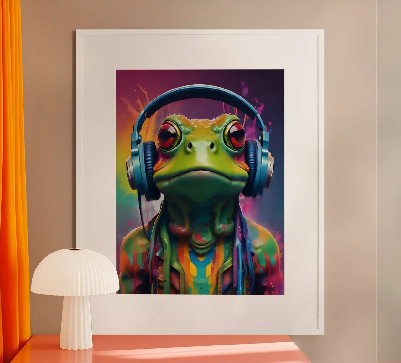 Frog meloman poster by MakArena