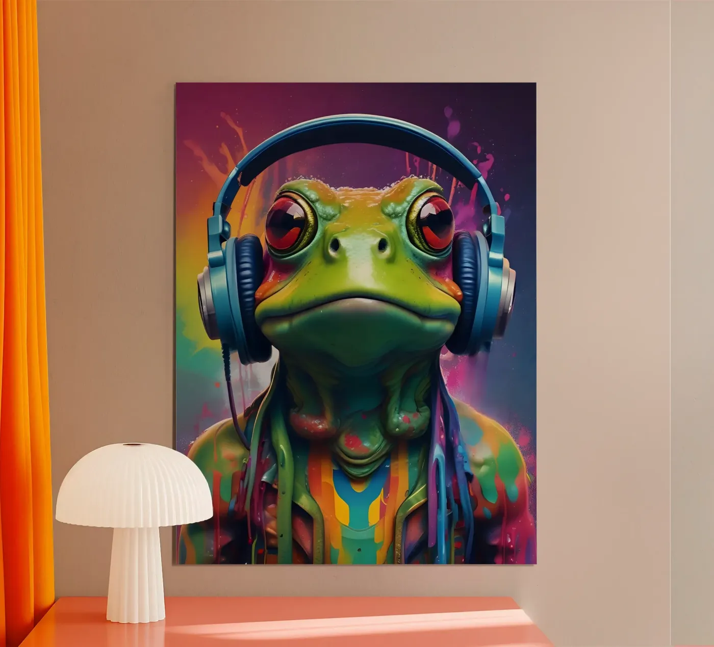 Frog meloman poster by MakArena