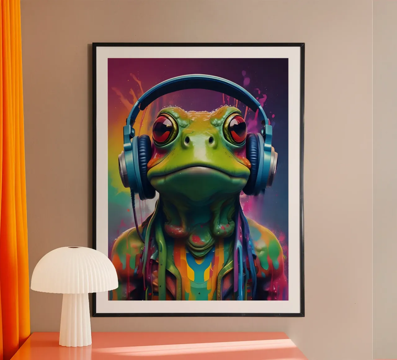 Frog meloman poster by MakArena