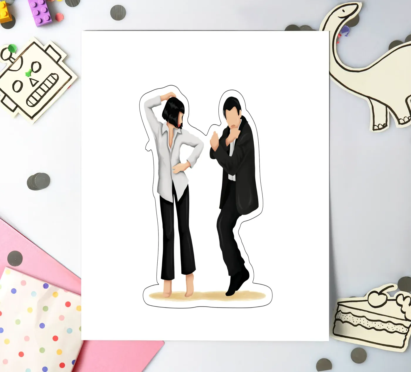 Pulp Fiction sticker sheet by Nour Tohme