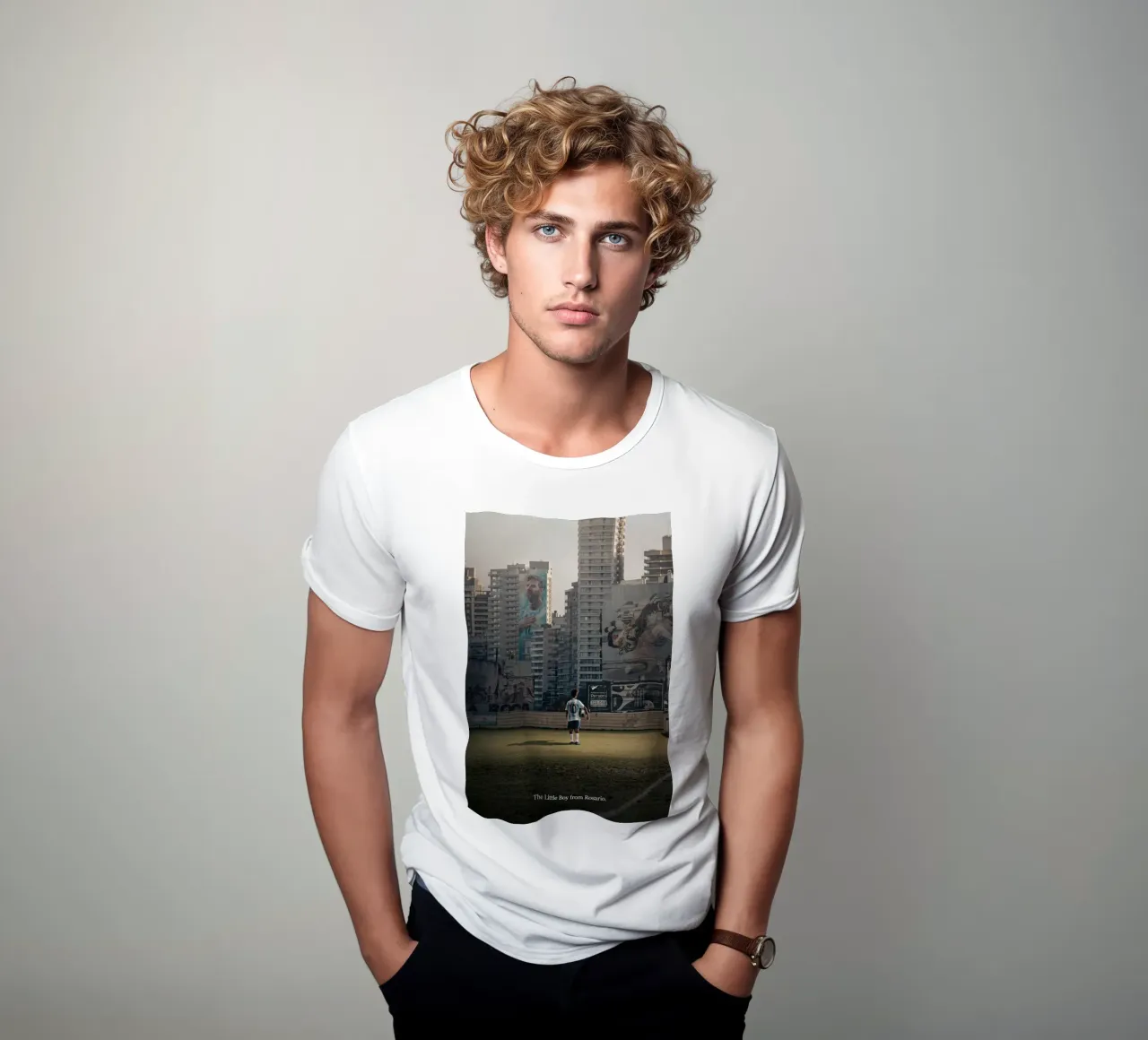 The little Boy from Rosario t-shirt by athlete.art