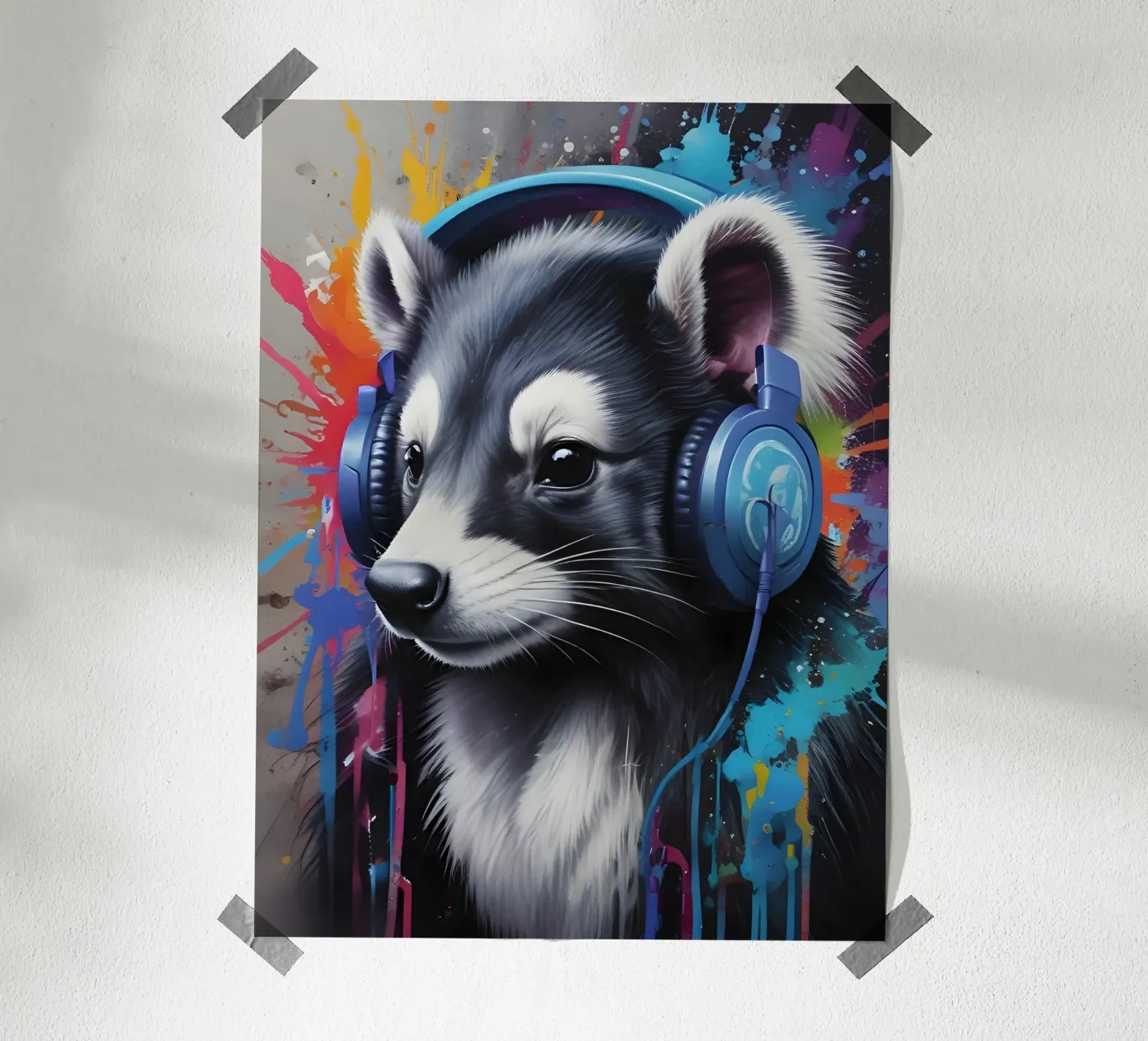 Skunk meloman poster by MakArena