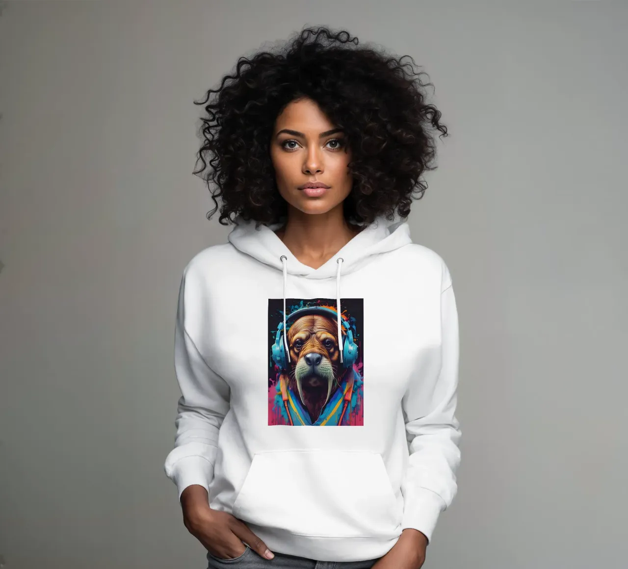 Tricheco in cuffia felpa con cappuccio da MakArena