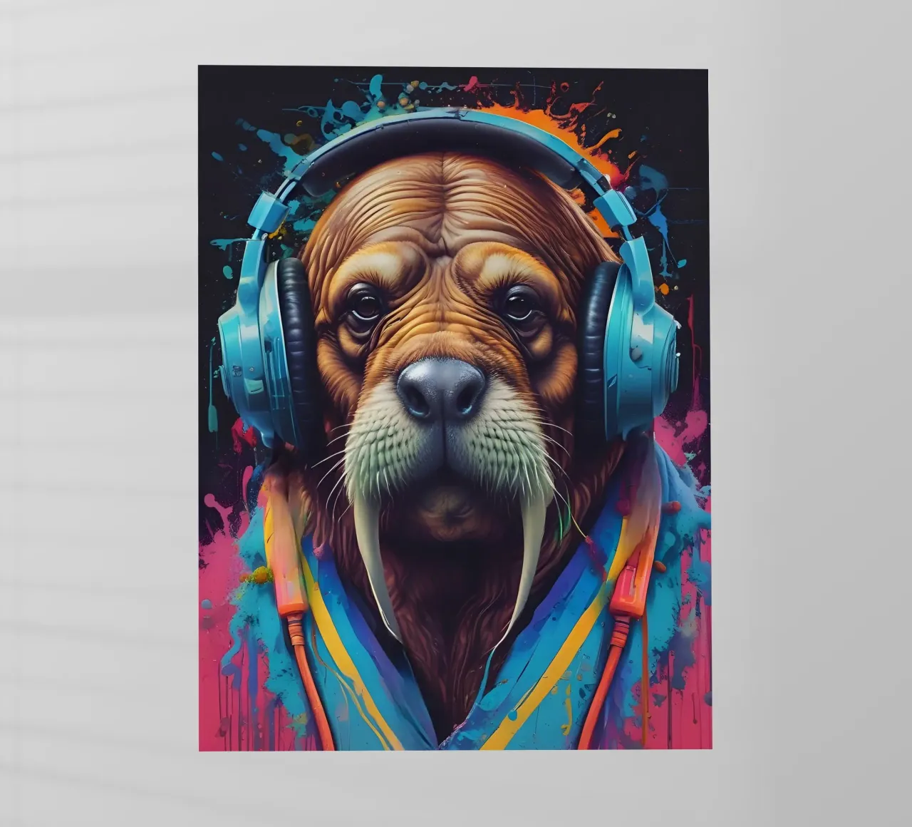 Tricheco in cuffia pellicola backlit da MakArena