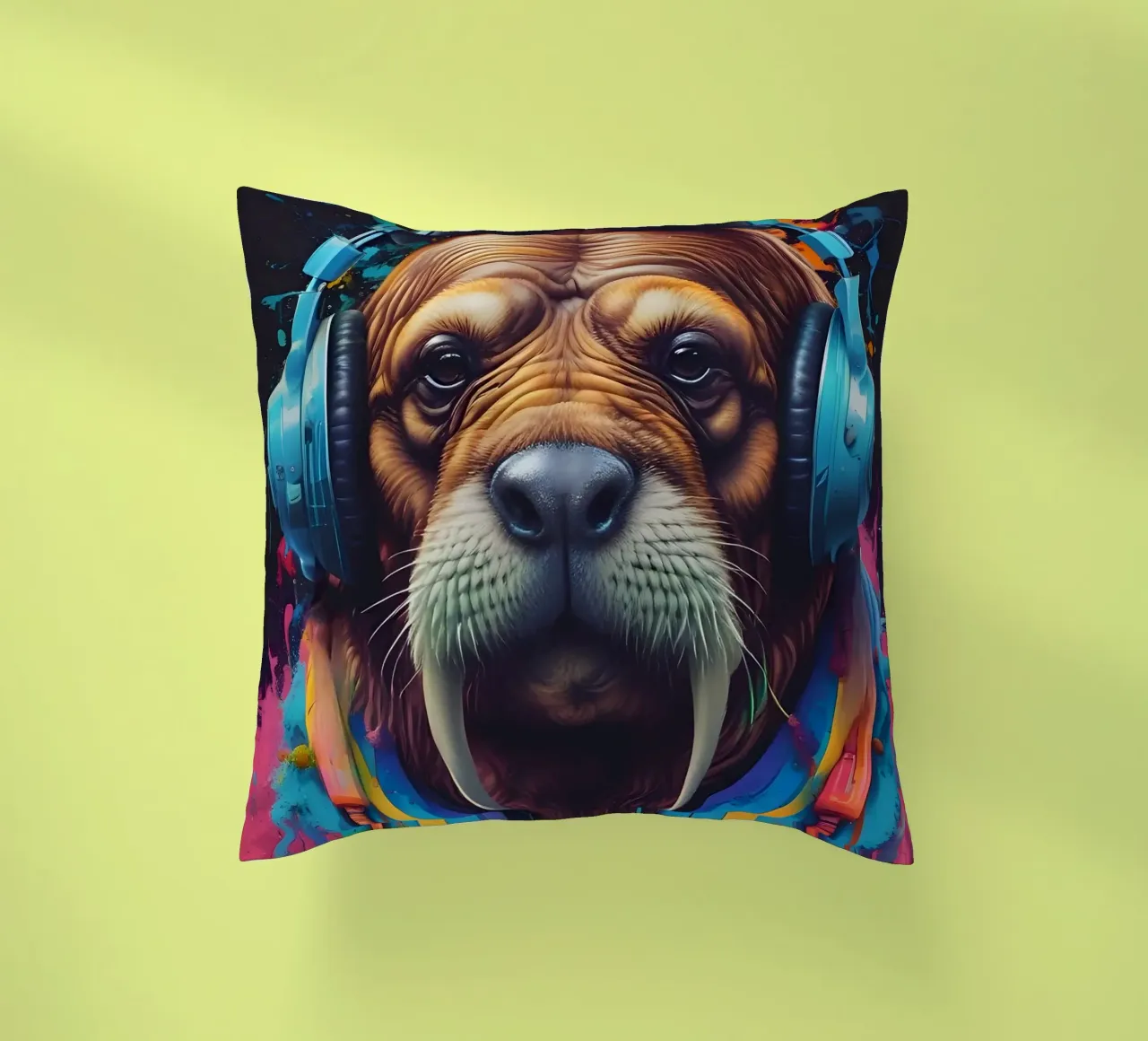 Tricheco in cuffia cuscino da MakArena