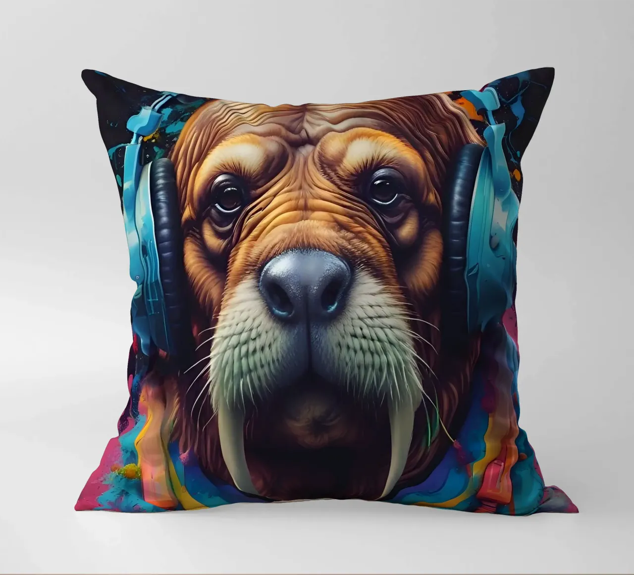 Tricheco in cuffia cuscino da MakArena