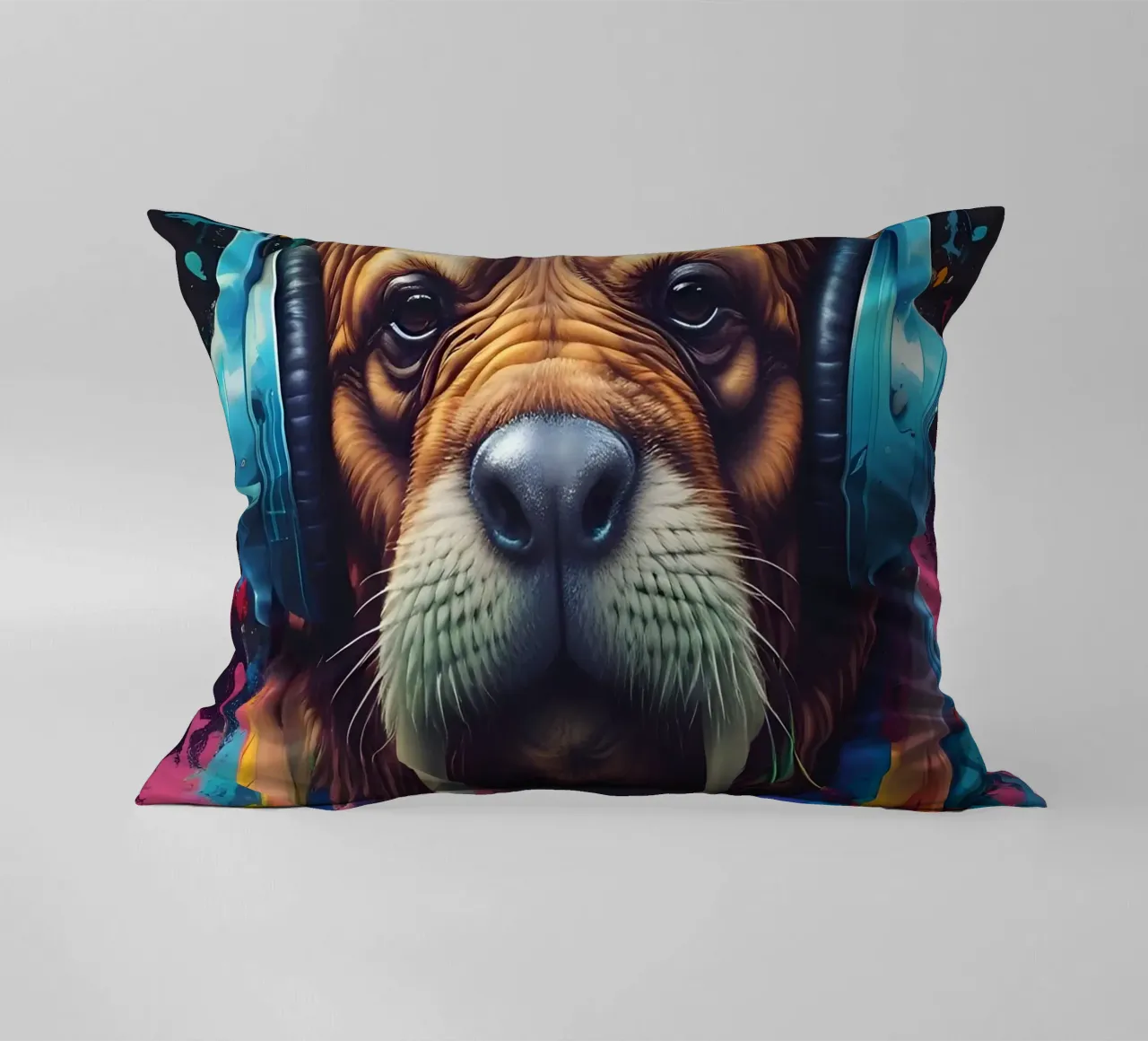 Tricheco in cuffia cuscino da MakArena