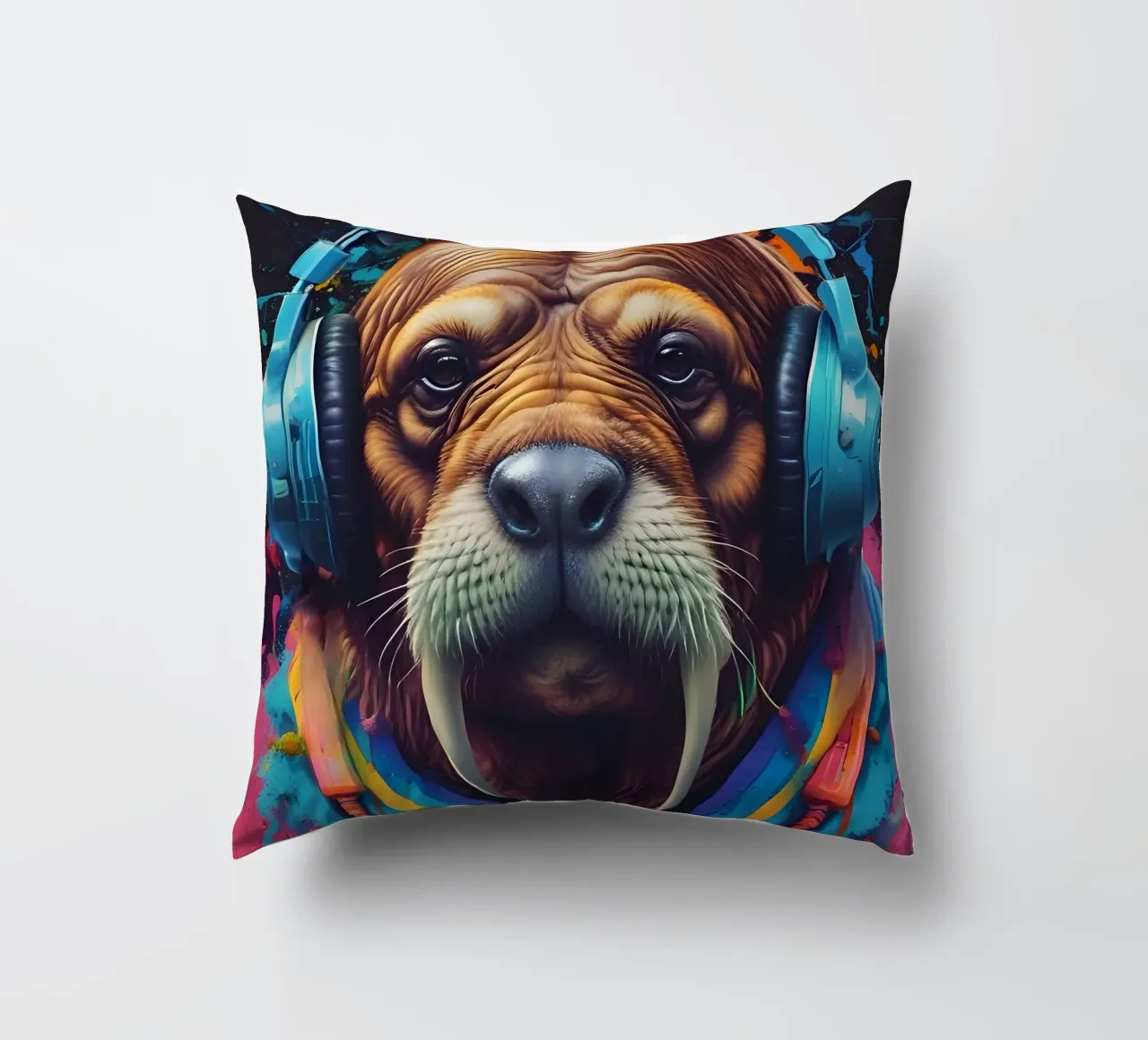 Tricheco in cuffia cuscino da MakArena