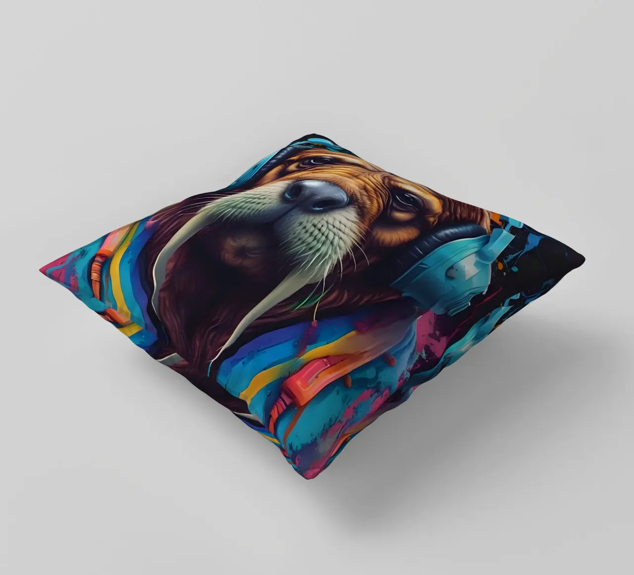 Tricheco in cuffia cuscino da MakArena