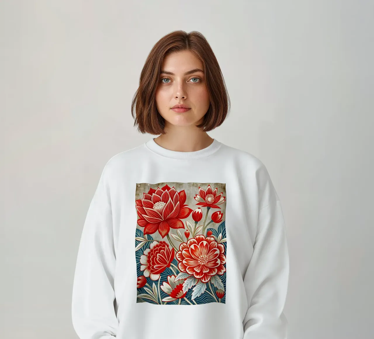 Fiori cremisi felpa da Artistic-shop