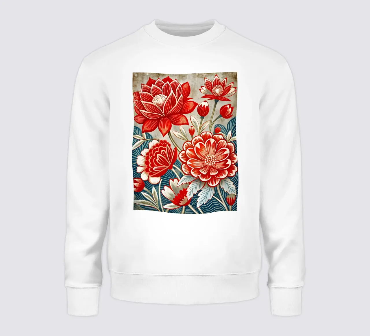 Fiori cremisi felpa da Artistic-shop