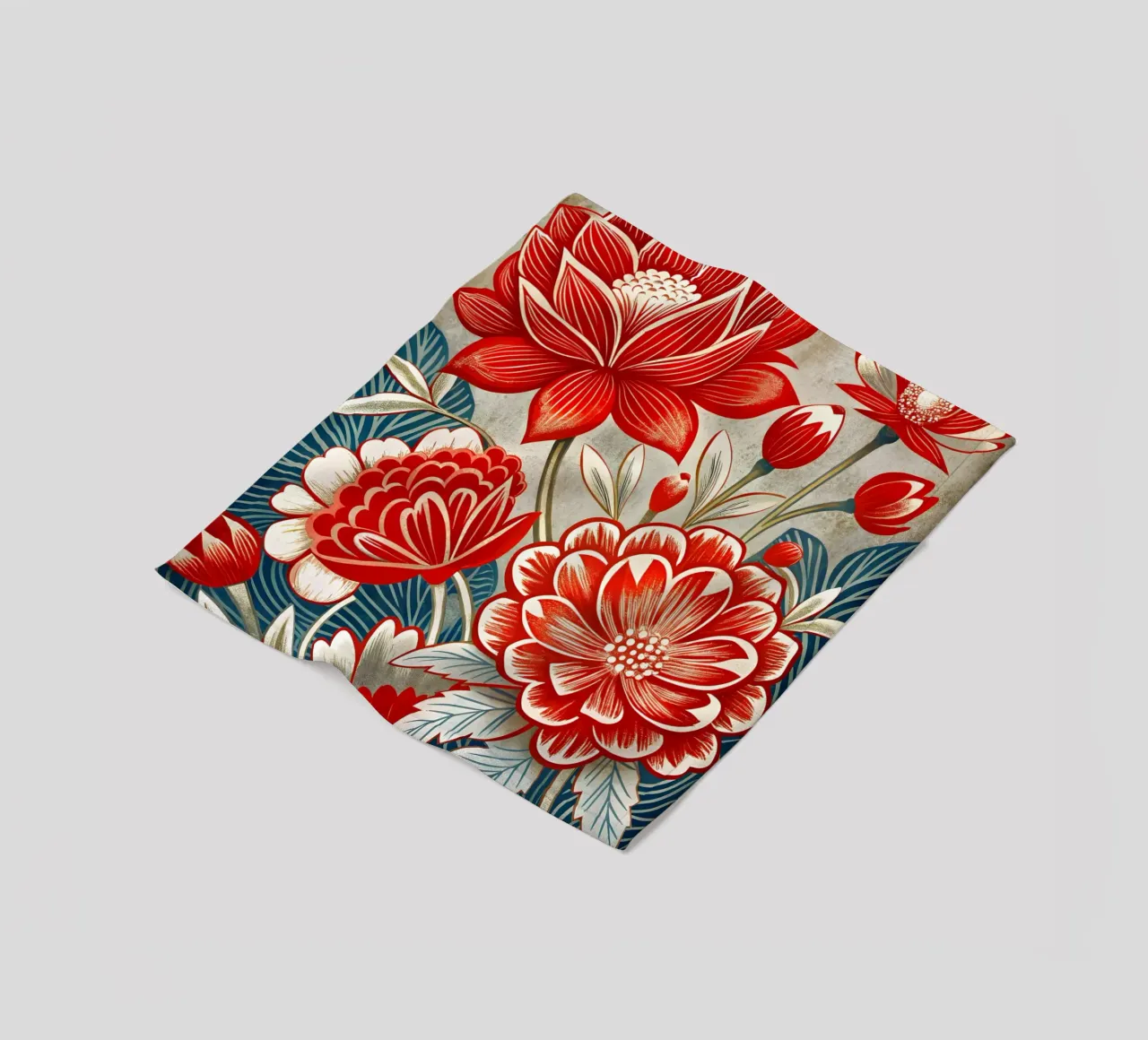 Fiori cremisi coperta in pile da Artistic-shop