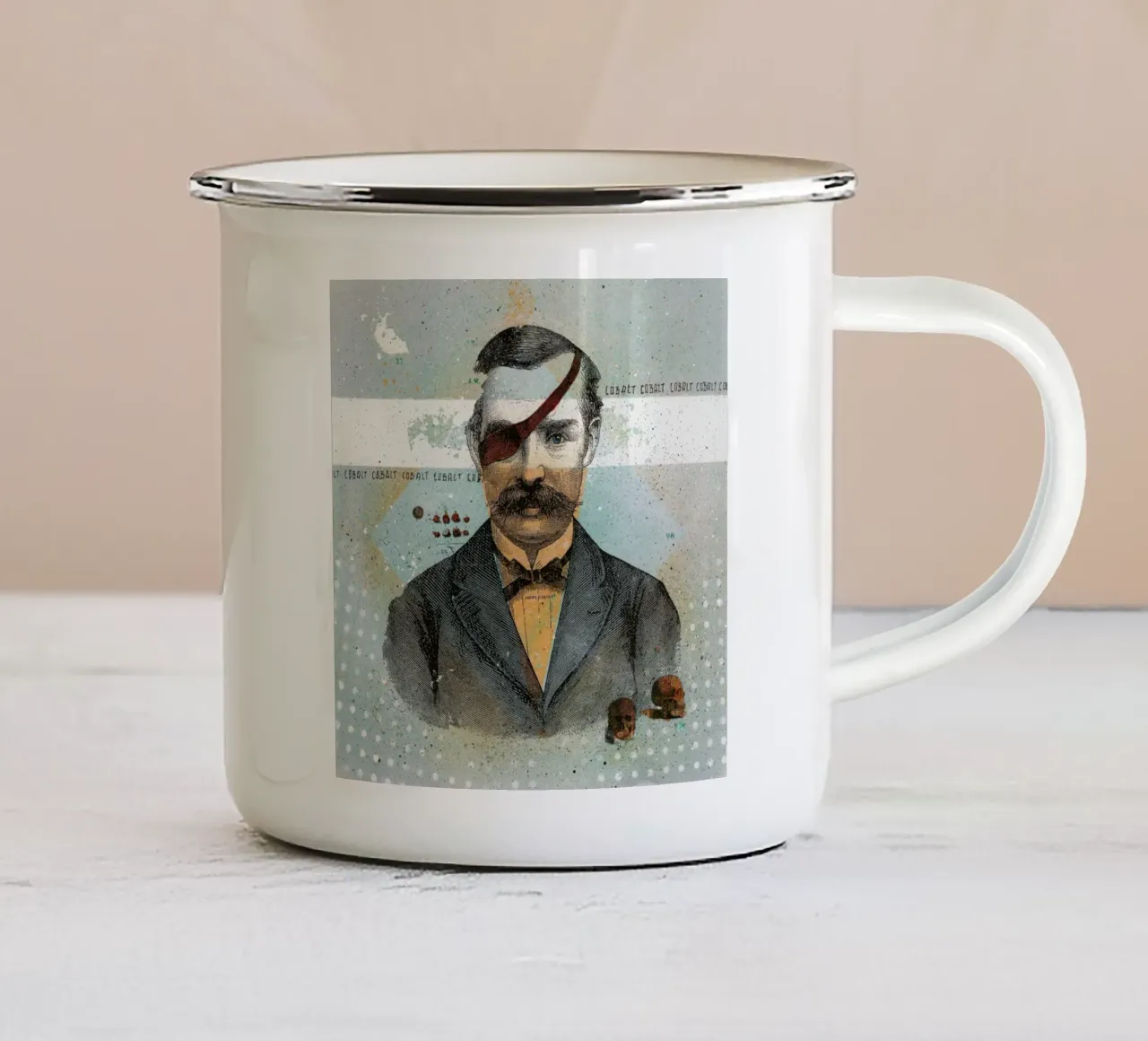Colbalt tazza in smalto da Tameo