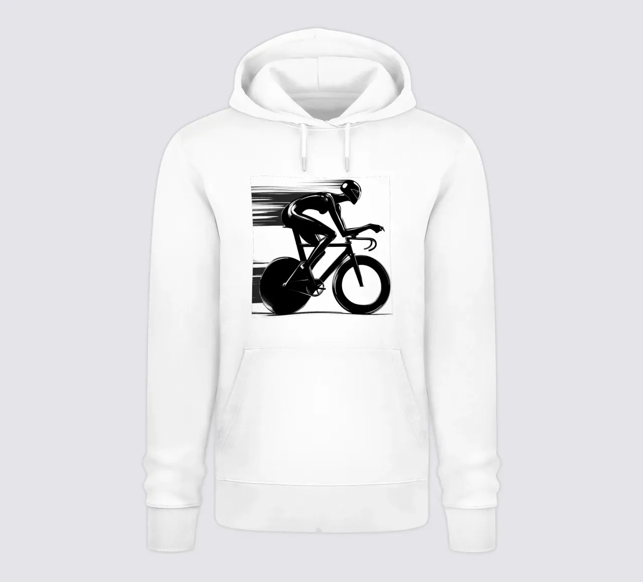CICLISTA IN GARA felpa con cappuccio da ARTOMATIC
