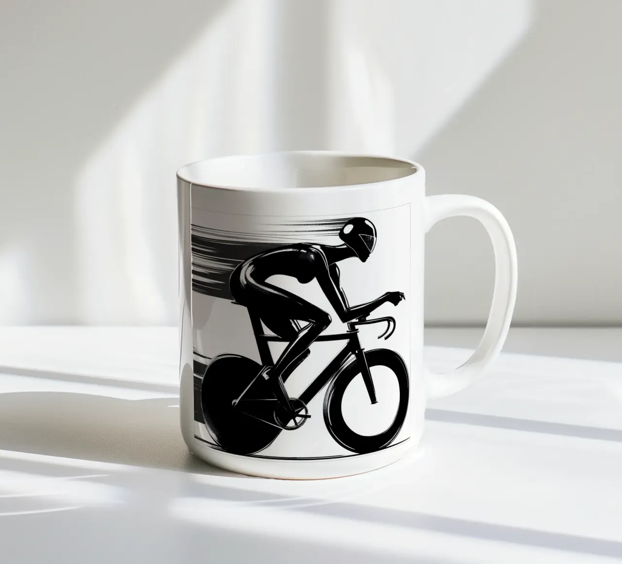CICLISTA IN GARA tazza in ceramica da ARTOMATIC