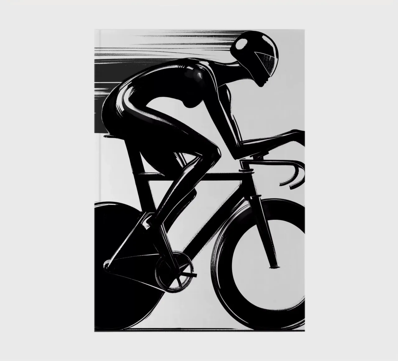 CYCLISTE SUR UNE COURSE DE VÉLO carnet de notes de ARTOMATIC