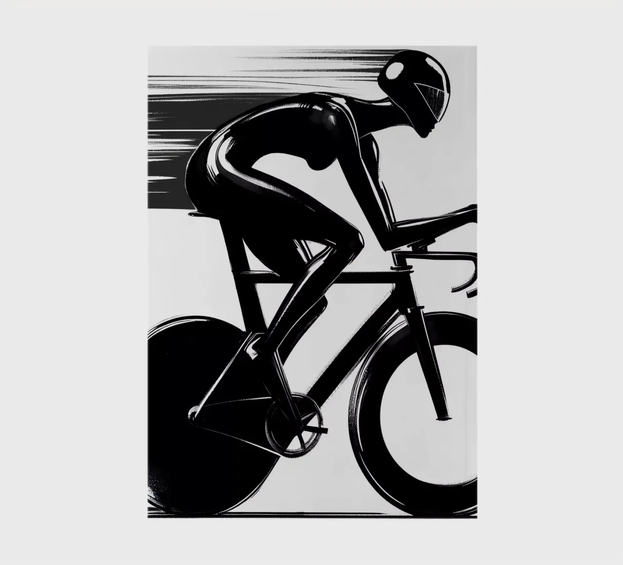 CYCLISTE SUR UNE COURSE DE VÉLO carnet de notes de ARTOMATIC