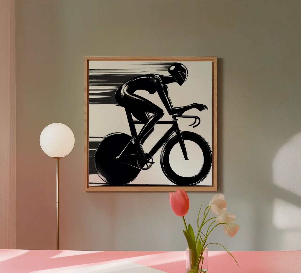 CICLISTA IN GARA alluminio dibond da ARTOMATIC