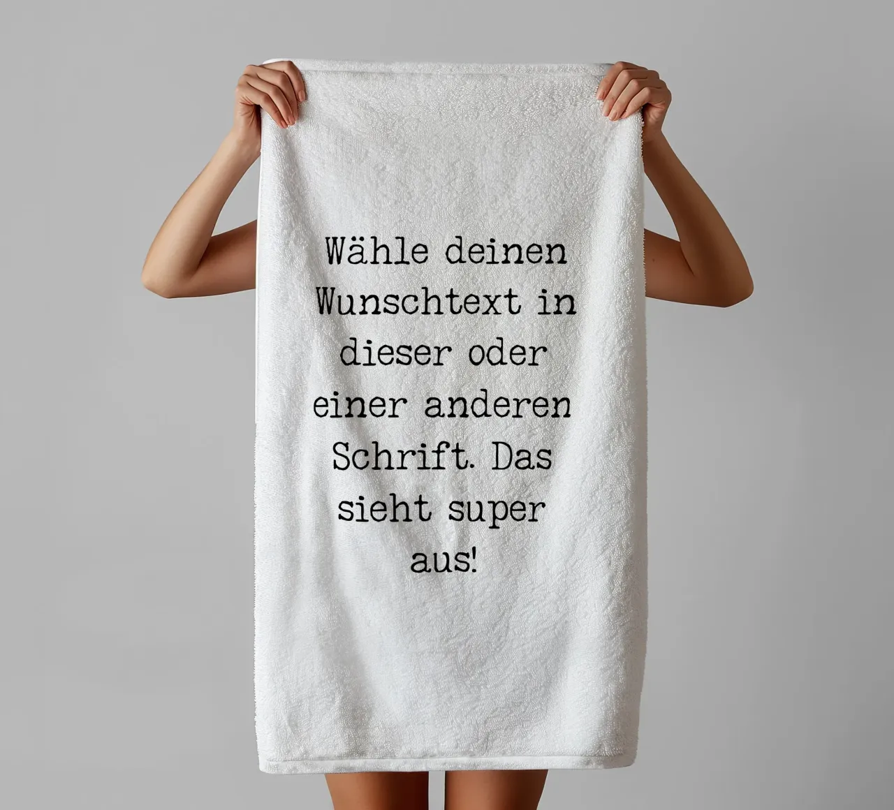 Your desired text, customisable, personalisable towel by RB-Quotes
