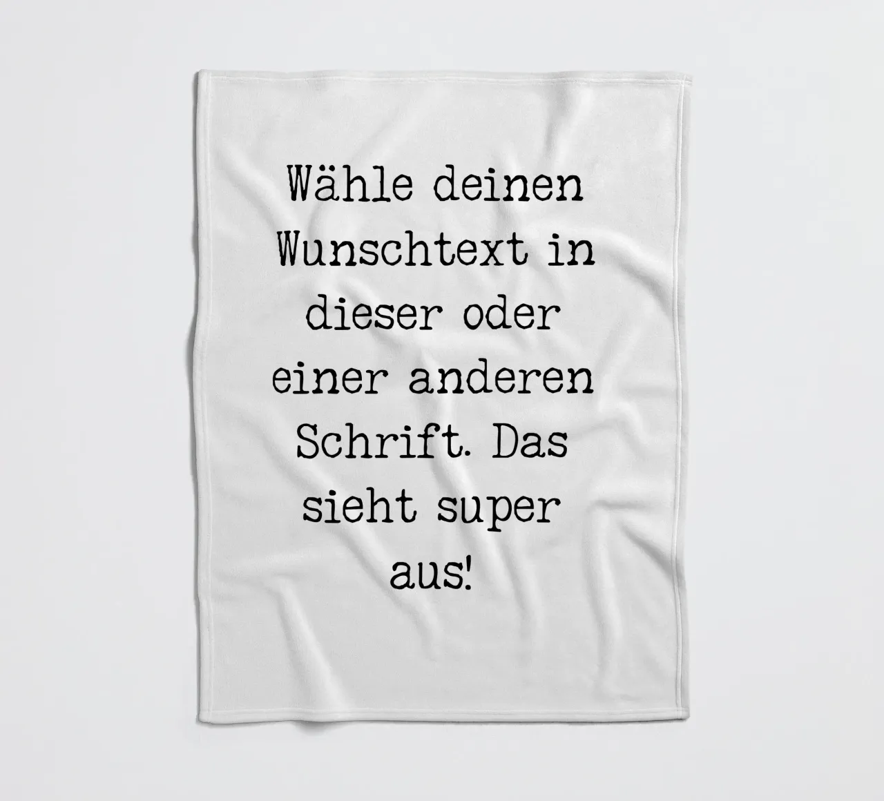 Your desired text, customisable, personalisable fleece blanket by RB-Quotes