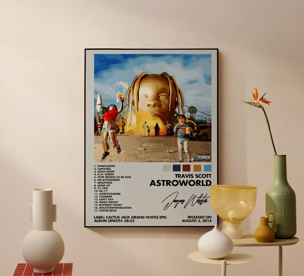 Travis Scott Astroworld plexiglass da Raptor Metafora
