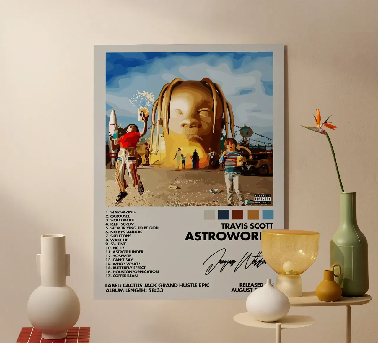 Travis Scott Astroworld plexiglass da Raptor Metafora