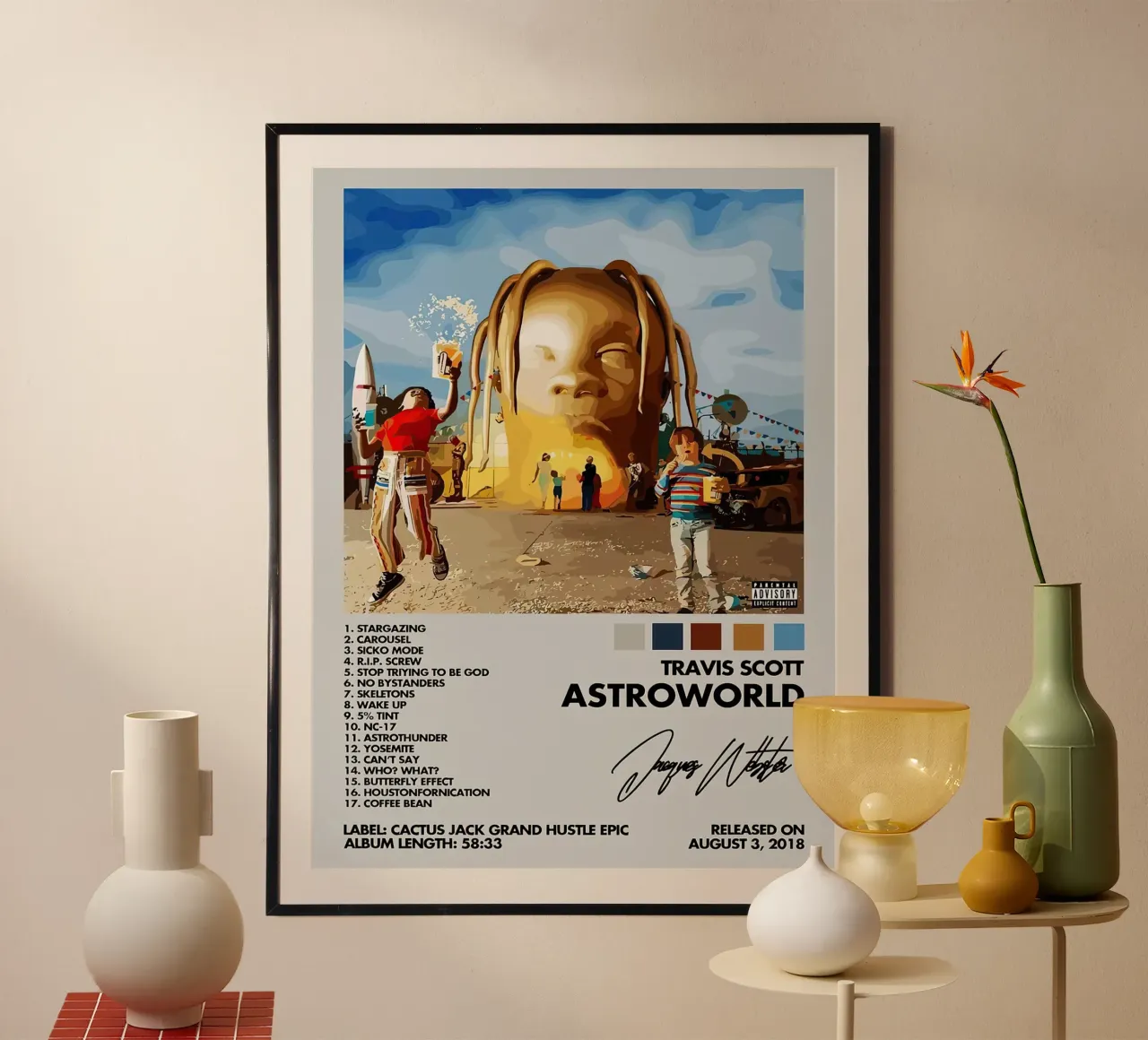 Travis Scott Astroworld carta hahnemühle da Raptor Metafora