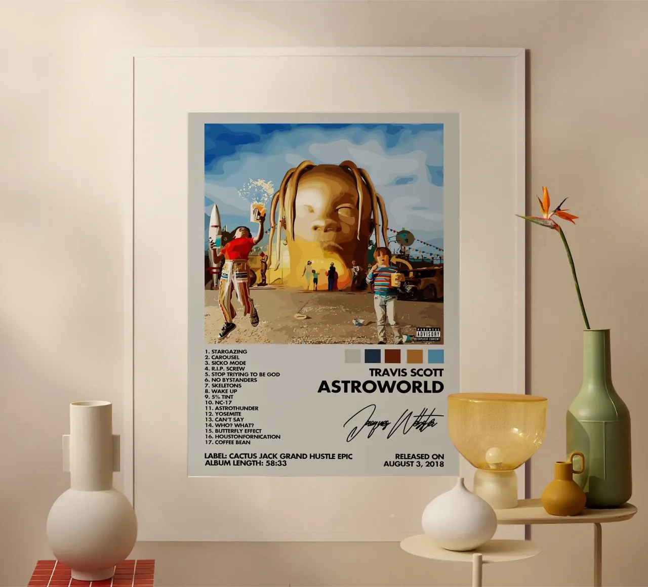 Travis Scott Astroworld carta hahnemühle da Raptor Metafora