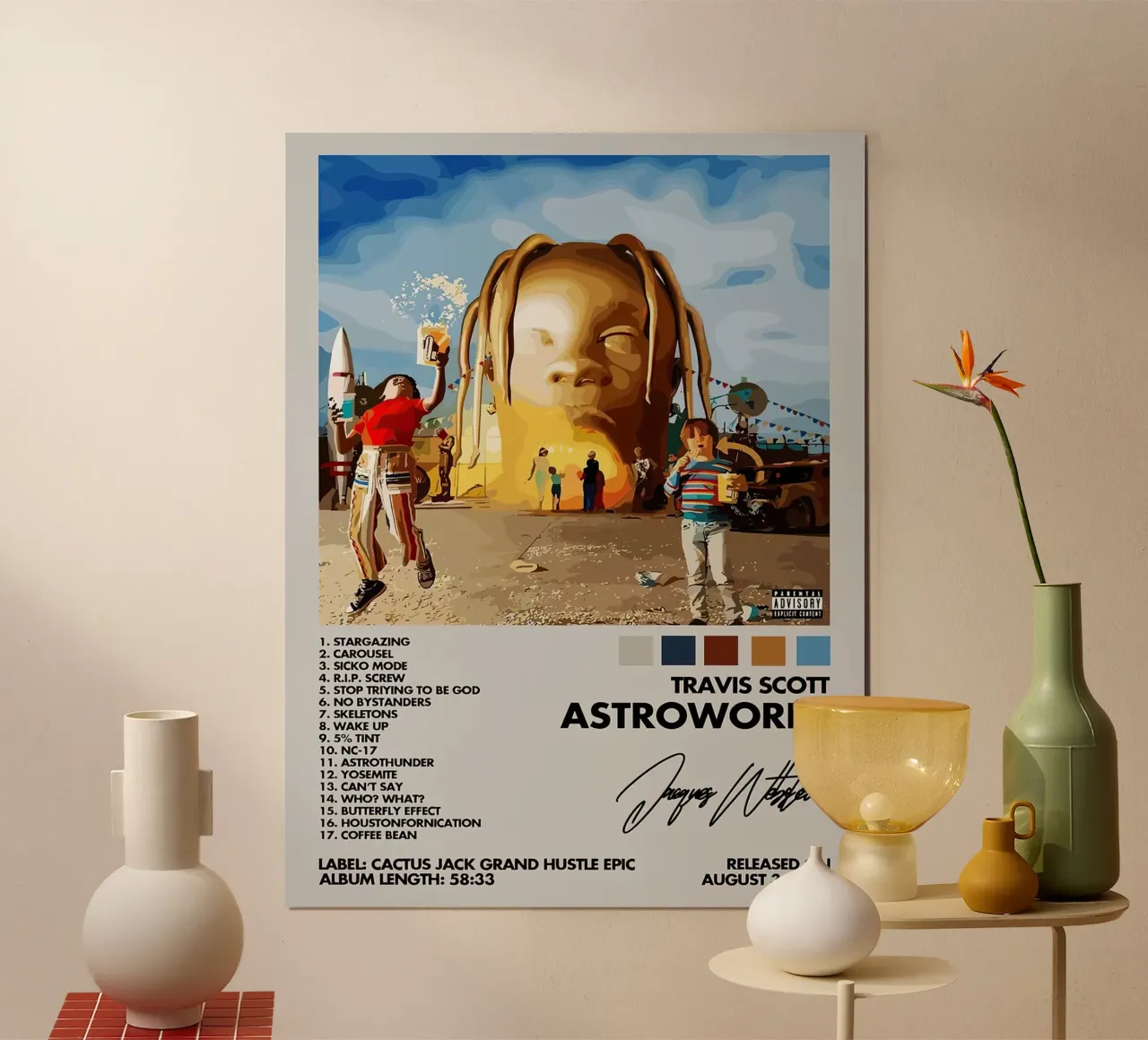 Travis Scott Astroworld carta hahnemühle da Raptor Metafora